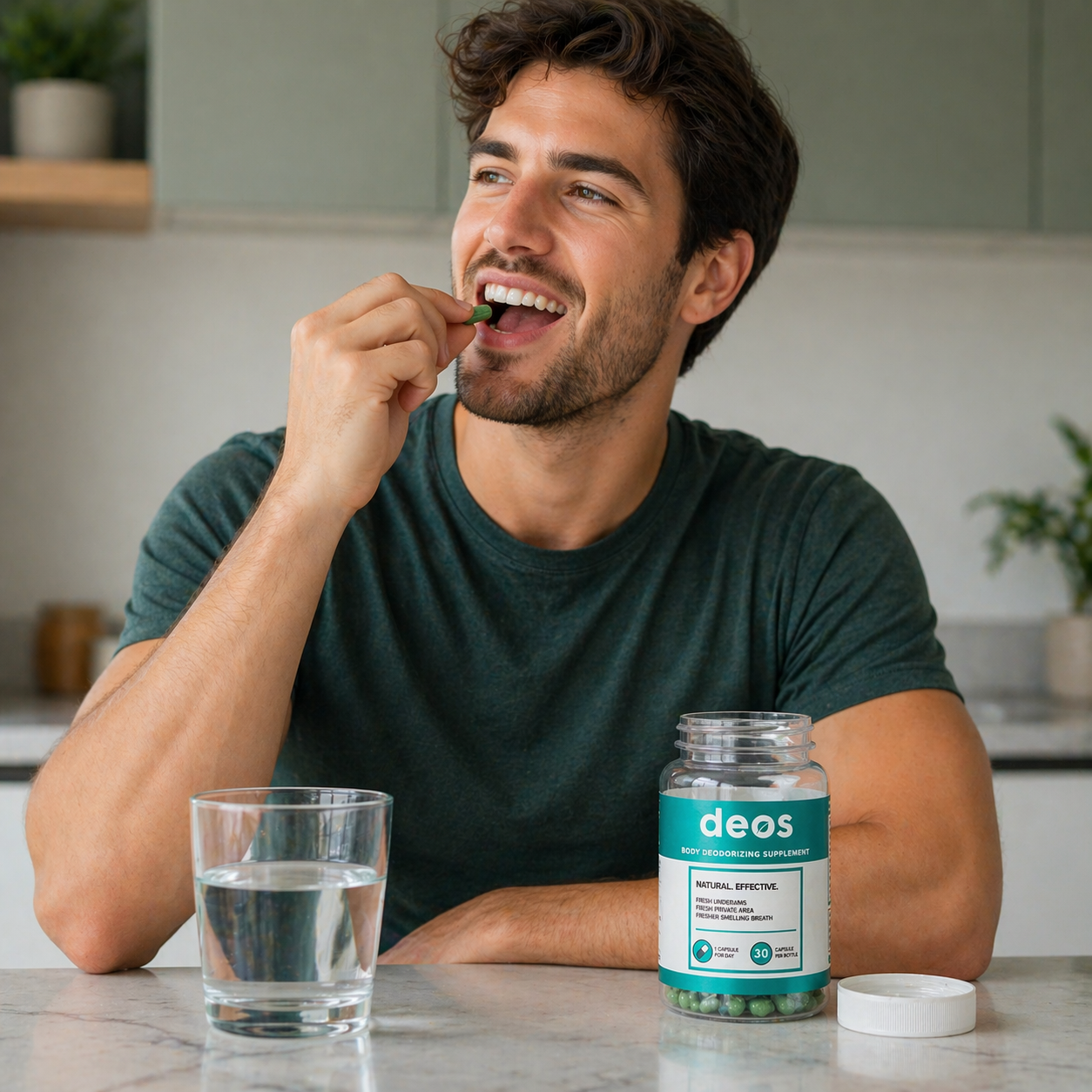 Deos: Neutraliza olores, Frescura corporal, Apoya el equilibrio digestivo