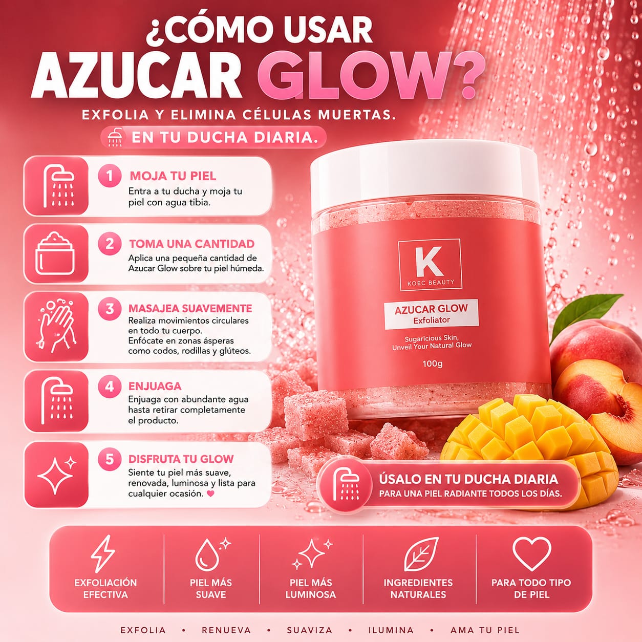 Azucar Glow/ Exfolia y elimina células muertas