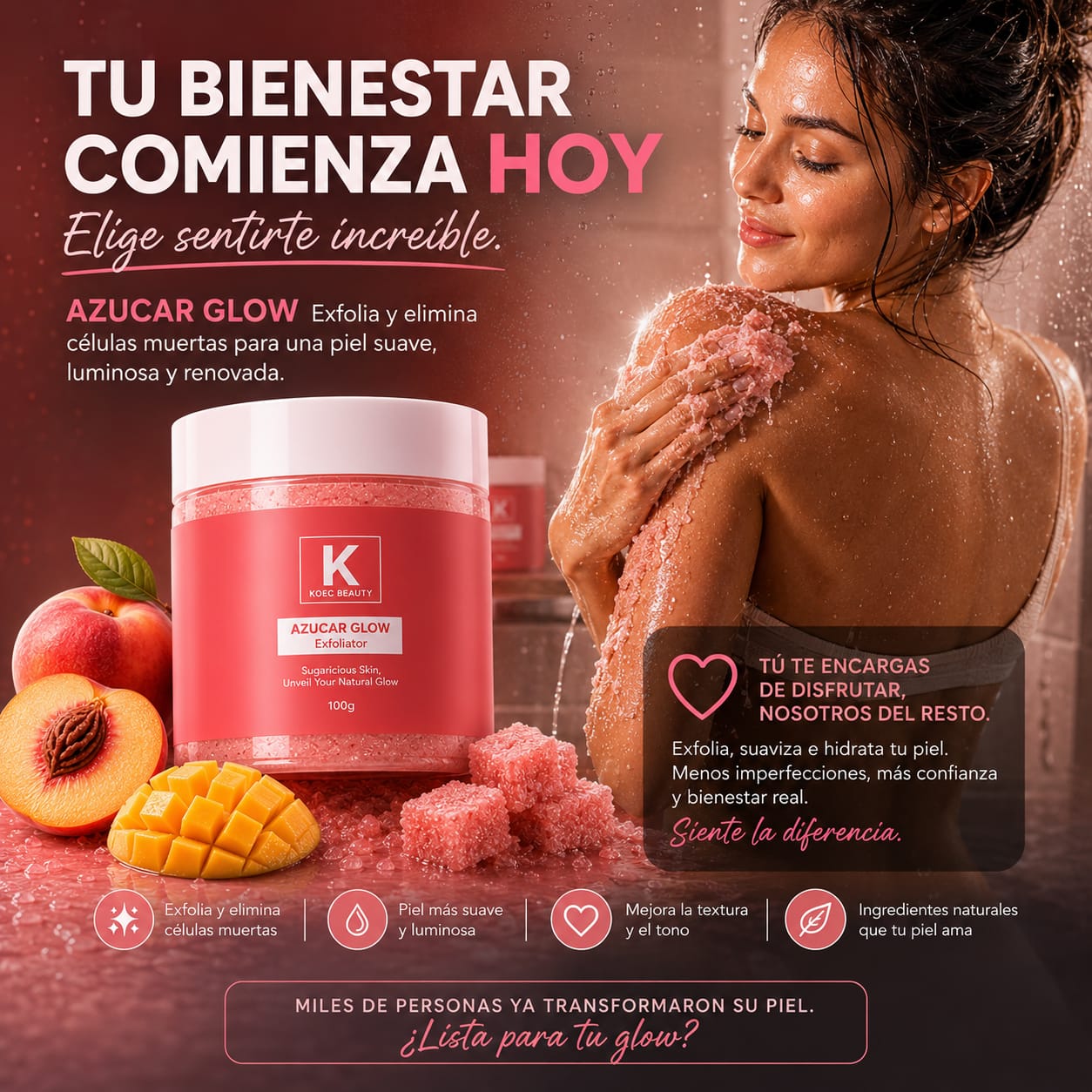 Azucar Glow/ Exfolia y elimina células muertas